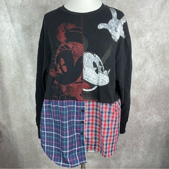 Desigual x Disney Hybrid Mickey Mouse Annarau Sweatshirt Blouse Women's Size M - Picture 2 of 10